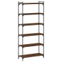 Bücherregal 6 Regale Eiche braun 80x30x188 cm von , Bücherregale und Regale - Ref: Foro24-837686, Preis: 83,80 €, Rabatt: %