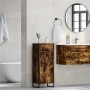 Gabinete de Baño con cajón Roble Humo 40 x 30 x 100 cm en Tocadores de baño | Comprar online en Foro24