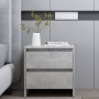 Mesitas de noche 2 uds madera de ingeniería gris hormigón de vidaXL, Mesitas de noche - Ref: Foro24-809854, Precio: 72,66 €, ...