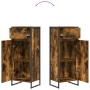 Gabinete de Baño con cajón Roble Humo 40 x 30 x 100 cm en Tocadores de baño | Comprar online en Foro24