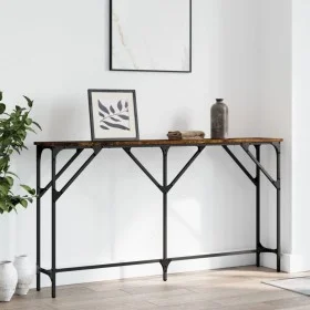 Engineered wood smoked oak console table 140x23x75 cm by , Side tables - Ref: Foro24-837774, Price: 57,18 €, Discount: %
