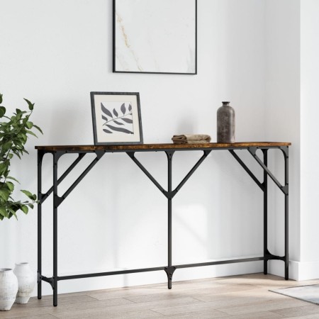 Konsolentisch Holzwerkstoff Räuchereiche 140x23x75 cm von , Seitentische - Ref: Foro24-837774, Preis: 58,13 €, Rabatt: %