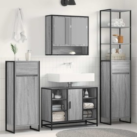Gabinete de Baño con cajón Gris Sonoma 40 x 30 x 100 cm en Tocadores de baño | Comprar online en Foro24