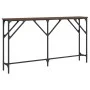 Engineered wood brown oak console table 140x23x75 cm by , Side tables - Ref: Foro24-837776, Price: 47,98 €, Discount: %