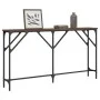 Engineered wood brown oak console table 140x23x75 cm by , Side tables - Ref: Foro24-837776, Price: 47,98 €, Discount: %