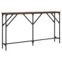 Engineered wood brown oak console table 140x23x75 cm by , Side tables - Ref: Foro24-837776, Price: 48,74 €, Discount: %