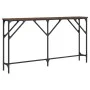 Engineered wood brown oak console table 140x23x75 cm by , Side tables - Ref: Foro24-837776, Price: 47,98 €, Discount: %