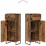 Gabinete de Baño con cajón Madera Vieja 40 x 30 x 100 cm en Tocadores de baño | Comprar online en Foro24