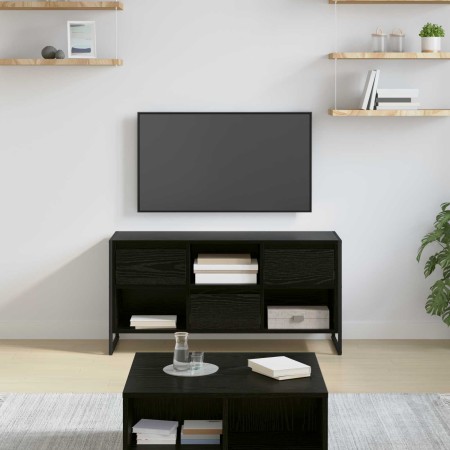 Gabinete de TV con cajón Roble Negro 100 x 36 x 49,5 cm en Muebles TV | Comprar online en Foro24