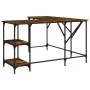 Escritorio madera de ingeniería roble ahumado 139x139x75 cm de , Escritorios - Ref: Foro24-837589, Precio: 92,72 €, Descuento: %