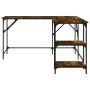 Escritorio madera de ingeniería roble ahumado 139x139x75 cm de , Escritorios - Ref: Foro24-837589, Precio: 92,72 €, Descuento: %
