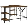Schreibtisch aus Holzwerkstoff Räuchereiche 139x139x75 cm von , Schreibtische - Ref: Foro24-837594, Preis: 99,01 €, Rabatt: %