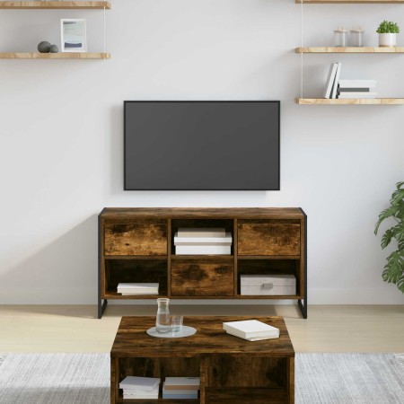 Gabinete de TV con cajón Roble Humo 100 x 36 x 49,5 cm en Muebles TV | Comprar online en Foro24