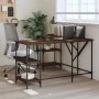 Schreibtisch aus Holzwerkstoff braune Eiche 139x139x75 cm von , Schreibtische - Ref: Foro24-837596, Preis: 102,31 €, Rabatt: %
