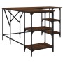 Escritorio madera de ingeniería roble marrón 139x139x75 cm de , Escritorios - Ref: Foro24-837596, Precio: 103,58 €, Descuento: %
