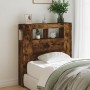 Cabecero LED madera ingeniería roble ahumado 100x18,5x103,5 cm de , Cabeceros y pies de cama - Ref: Foro24-837334, Precio: 58...