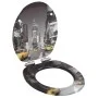 Toilet seat WC with soft close lid MDF New York design by vidaXL, Toilet and bidet seats - Ref: Foro24-143932, Price: 50,08 €...