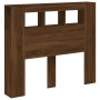 Cabecero LED madera ingeniería roble marrón 120x18,5x103,5 cm de , Cabeceros y pies de cama - Ref: Foro24-837343, Precio: 68,...