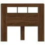 LED headboard engineered wood brown oak 120x18.5x103.5 cm by , Headboards and footboards - Ref: Foro24-837343, Price: 67,86 €...