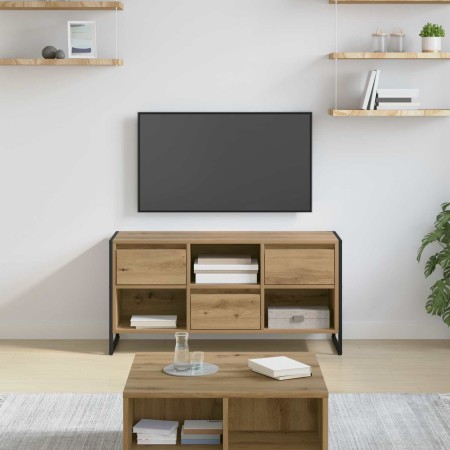 Gabinete de TV con cajón Roble Artesanal 100 x 36 x 49,5 cm en Muebles TV | Comprar online en Foro24
