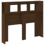 LED headboard engineered wood brown oak 120x18.5x103.5 cm by , Headboards and footboards - Ref: Foro24-837343, Price: 67,86 €...