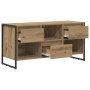 Gabinete de TV con cajón Roble Artesanal 100 x 36 x 49,5 cm en Muebles TV | Comprar online en Foro24