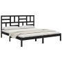 Estructura de cama sin colchón madera maciza negro 200x200 cm