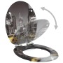 WC-Sitz WC Soft-Close-Deckel MDF Design New York von vidaXL, Toiletten- und Bidetsitze - Ref: Foro24-143932, Preis: 43,77 €, ...