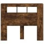 Cabecero LED madera ingeniería roble ahumado 120x18,5x103,5 cm de , Cabeceros y pies de cama - Ref: Foro24-837341, Precio: 67...