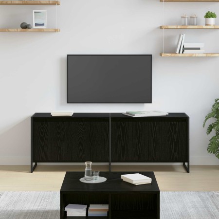 Gabinete de TV Roble Negro 140 x 36 x 49.5 cm en Muebles TV | Comprar online en Foro24