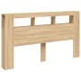 LED headboard engineered wood Sonoma oak 180x18.5x103.5 cm by , Headboards and footboards - Ref: Foro24-837360, Price: 89,08 ...
