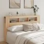 LED headboard engineered wood Sonoma oak 180x18.5x103.5 cm by , Headboards and footboards - Ref: Foro24-837360, Price: 89,08 ...