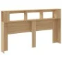 LED headboard engineered wood Sonoma oak 180x18.5x103.5 cm by , Headboards and footboards - Ref: Foro24-837360, Price: 89,08 ...
