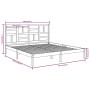 Estructura de cama sin colchón madera maciza negro 200x200 cm