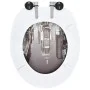 Toilet seat WC with soft close lid MDF New York design by vidaXL, Toilet and bidet seats - Ref: Foro24-143932, Price: 50,08 €...