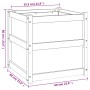 Douglasie Pflanzgefäß aus massivem Tannenholz 60x60x60 cm von , Töpfe und Pflanzgefäße - Ref: Foro24-837430, Preis: 87,74 €, ...