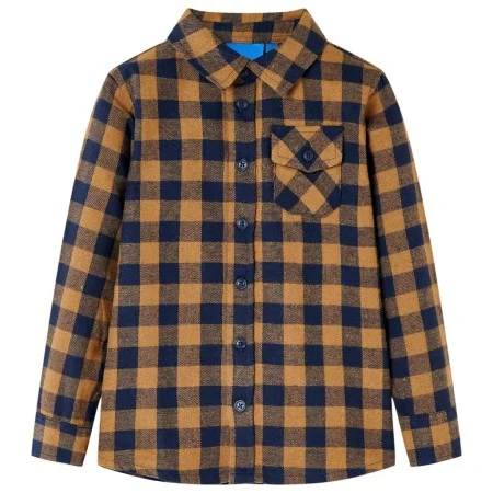 Cognac und blaues 92 kariertes Hemd für Kinder von , Kinder-T-Shirts - Ref: Foro24-12954, Preis: 10,32 €, Rabatt: %