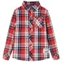 Kariertes Kinderhemd in Rot und Marineblau, Größe 116. von , Kinder-T-Shirts - Ref: Foro24-13171, Preis: 15,66 €, Rabatt: %