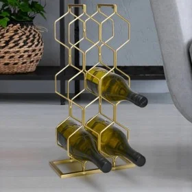 Home&Styling Wine rack for 8 bottles gold metal by , Wine racks - Ref: Foro24-447482, Price: 24,27 €, Discount: %