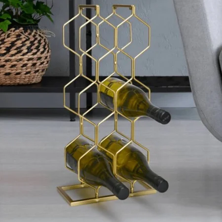 Home&Styling Weinregal für 8 Flaschen aus goldfarbenem Metall von , Weinregale - Ref: Foro24-447482, Preis: 22,75 €, Rabatt: %
