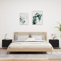 Wall-mounted bedside tables with LED lights, 2 units, black by , Nightstands - Ref: Foro24-836815, Price: 87,58 €, Discount: %