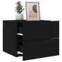 Wall-mounted bedside tables with LED lights, 2 units, black by , Nightstands - Ref: Foro24-836815, Price: 88,71 €, Discount: %