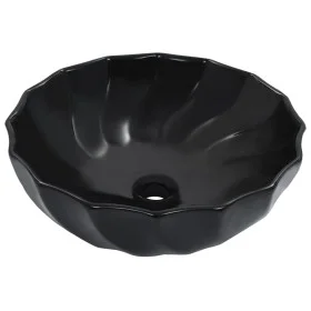 Waschbecken 46x17 cm aus schwarzer Keramik von vidaXL, Sinkt - Ref: Foro24-143922, Preis: 46,97 €, Rabatt: %