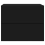 Wall-mounted bedside tables with LED lights, 2 units, black by , Nightstands - Ref: Foro24-836815, Price: 87,58 €, Discount: %