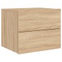 Wandnachttische mit LED-Leuchten 2 Einheiten Sonoma Eiche von , Nachttische - Ref: Foro24-836817, Preis: 96,55 €, Rabatt: %