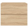 Wall-mounted bedside tables with LED lights, 2 units Sonoma oak by , Nightstands - Ref: Foro24-836817, Price: 96,55 €, Discou...