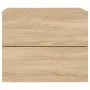 Wall-mounted bedside tables with LED lights, 2 units Sonoma oak by , Nightstands - Ref: Foro24-836817, Price: 95,12 €, Discou...