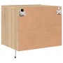 Wall-mounted bedside tables with LED lights, 2 units Sonoma oak by , Nightstands - Ref: Foro24-836817, Price: 96,55 €, Discou...