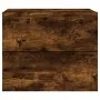 Wall-mounted bedside table with LED lights in smoked oak. by , Nightstands - Ref: Foro24-836820, Price: 54,91 €, Discount: %