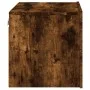 Wall-mounted bedside table with LED lights in smoked oak. by , Nightstands - Ref: Foro24-836820, Price: 54,91 €, Discount: %
